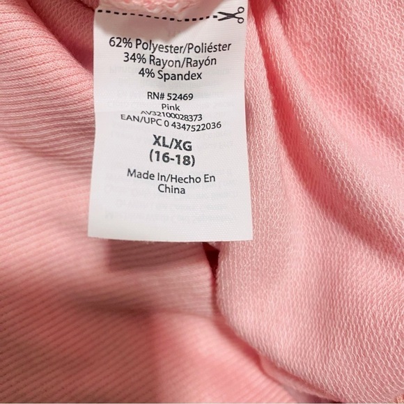 Avia Women’s Pink XL (16-18) Blouse Thumb Holes Scoop Neck Relaxed Comfy EUC - Picture 8 of 9